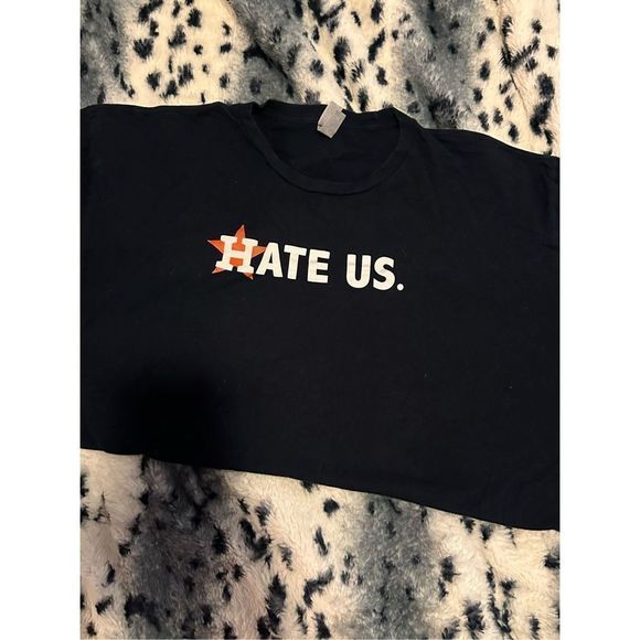 Astros T-Shirt - “Hate Us” - Navy - Size XL - Picture 1 of 3